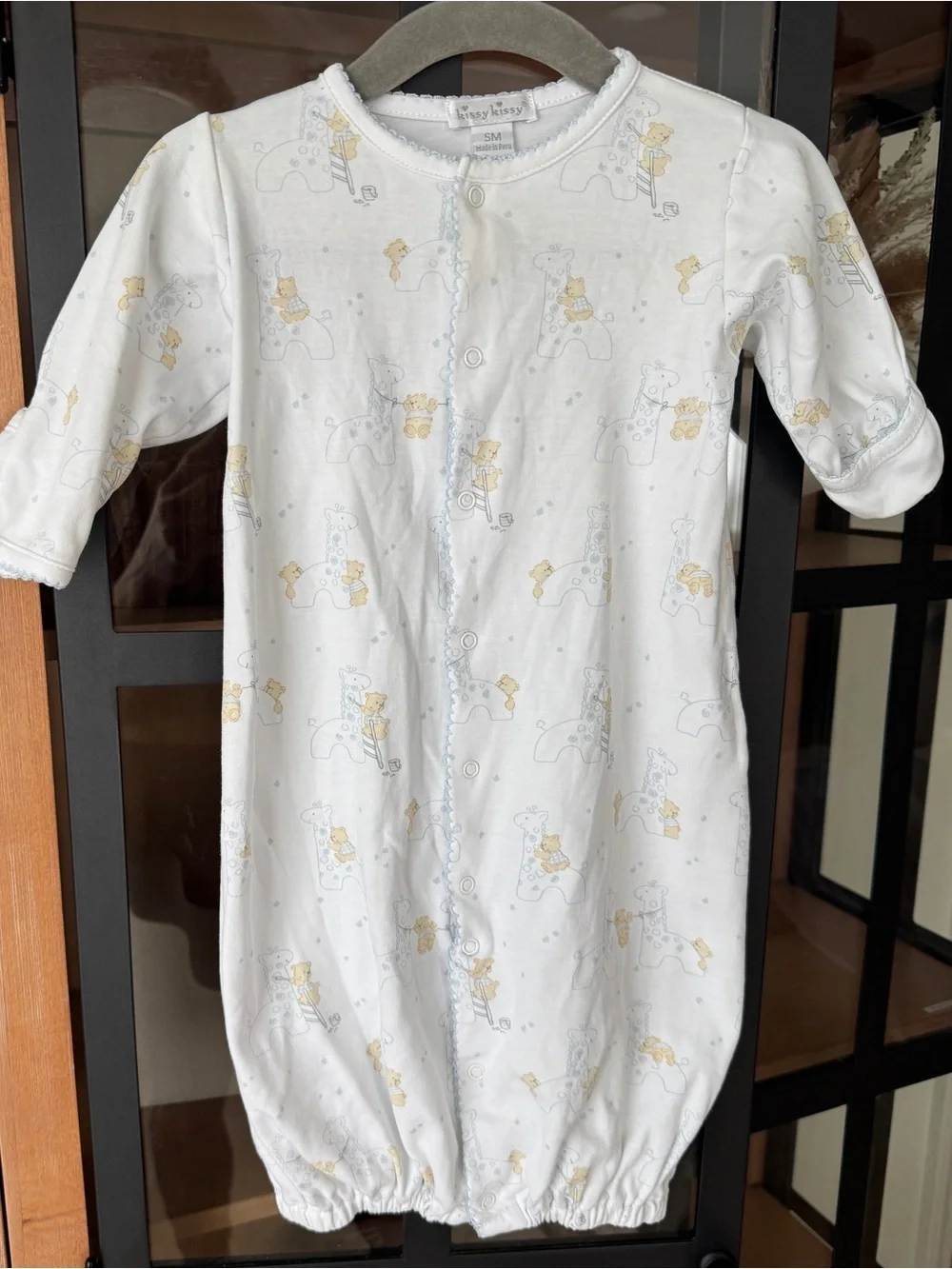Kissy Kissy converter gown pima coverall romper mittens giraffe teddy bear baby